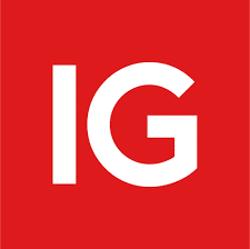 "IG logo – official branding of IG Group, a leading online trading provider for forex, CFDs, and spread betting
