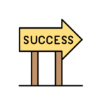 Signpost with success on it
