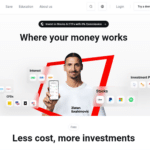 XTB trading platform homepage featuring Zlatan Ibrahimović, showcasing investment options such as stocks, ETFs, CFDs, ISAs, and interest accounts with 0% commission offer.